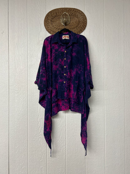 Crepe Sari Summer Nirvana Button Down 0626 181