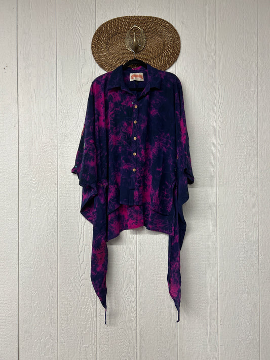 Crepe Sari Summer Nirvana Button Down 0626 181