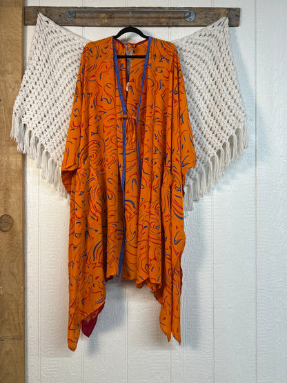 Crepe Sari Orchid Kimono 0626 193