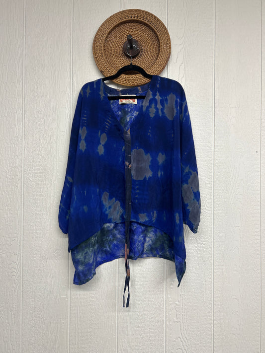 Crepe Sari Hi Lo Butterfly Top 0726 022