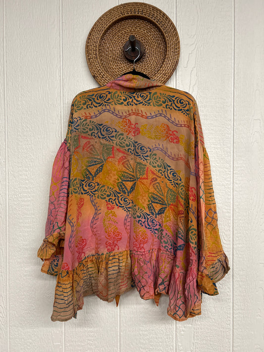 Crepe Sari Wild Rose Top 1225 039