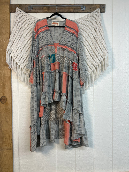 Rasgulla Sari Rhiannon Kimono 0826 030