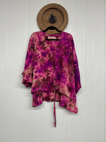 Crepe Sari Hi Lo Butterfly Top 0726 115