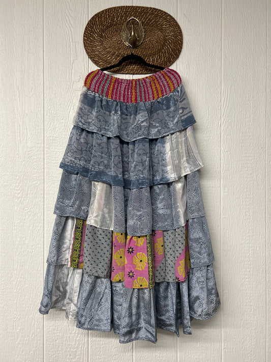 Rasgulla Sari Venus Ruffle Maxi 1125 009