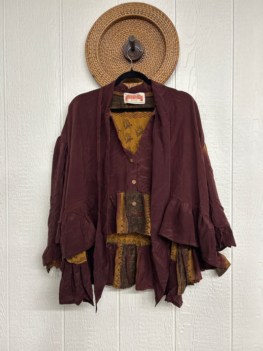 Crepe Sari Wild Rose Top 1225 080