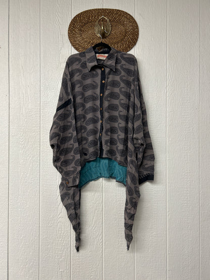 Crepe Sari Nirvana Button Down 1125 041