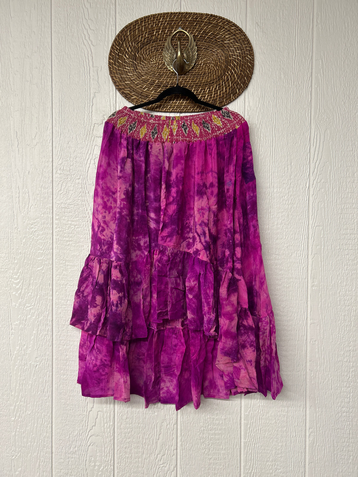 Crepe Sari Dahlia Skirt 1026 047