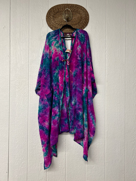 Crepe Sari Orchid Kimono 0626 006