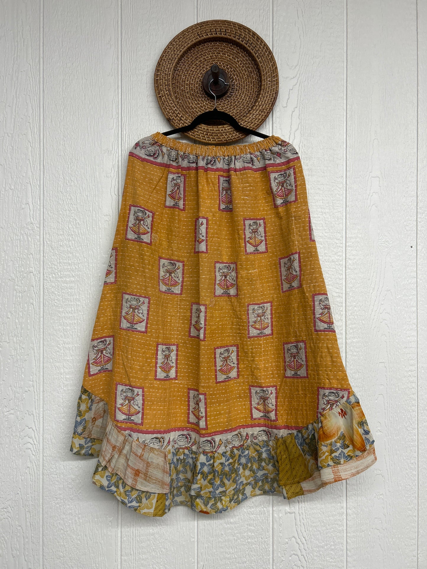 Pareo Kantha Wild Rose Skirt 0426 262
