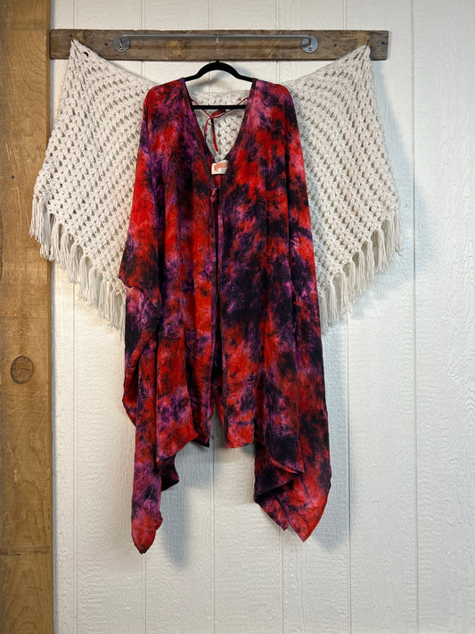 Crepe Sari Orchid Kimono 0626 280