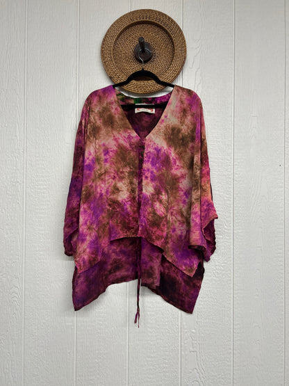 Crepe Sari Hi Lo Butterfly Top 0726 004