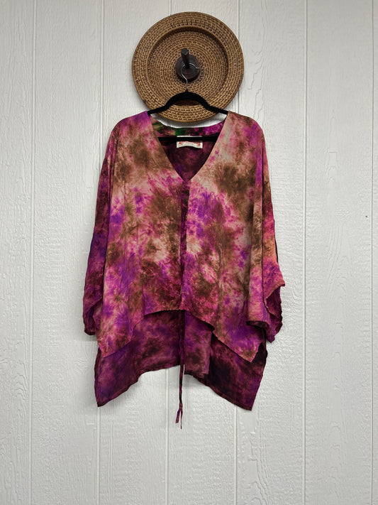 Crepe Sari Hi Lo Butterfly Top 0726 004