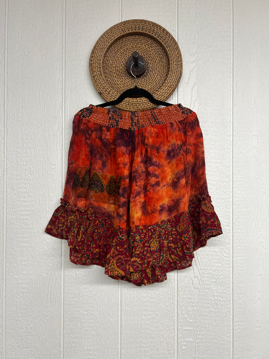 Crepe Sari Lover Cropped Culottes 0726 220