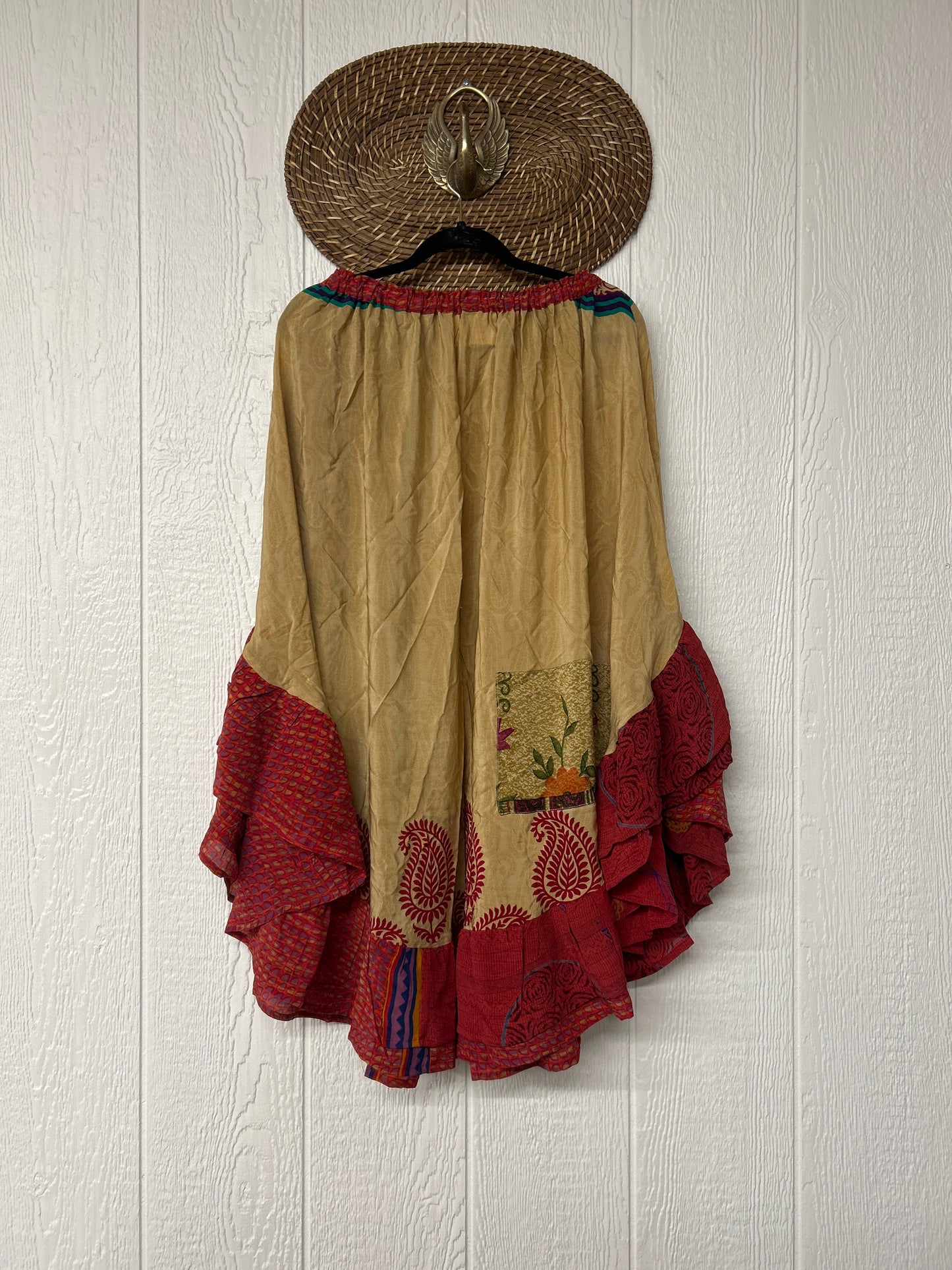 Crepe Wild Rose Skirt 1025 005