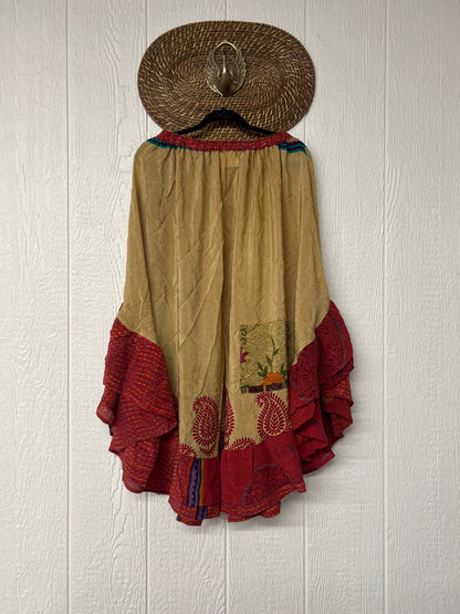 Crepe Wild Rose Skirt 1025 005