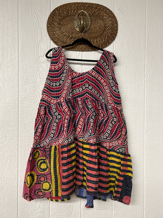 Kantha Meadow Mini Dress 0625 018