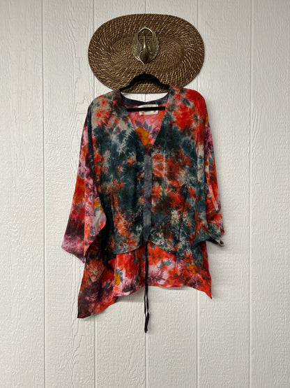 Crepe Sari Hi Lo Butterfly Top 0726 147