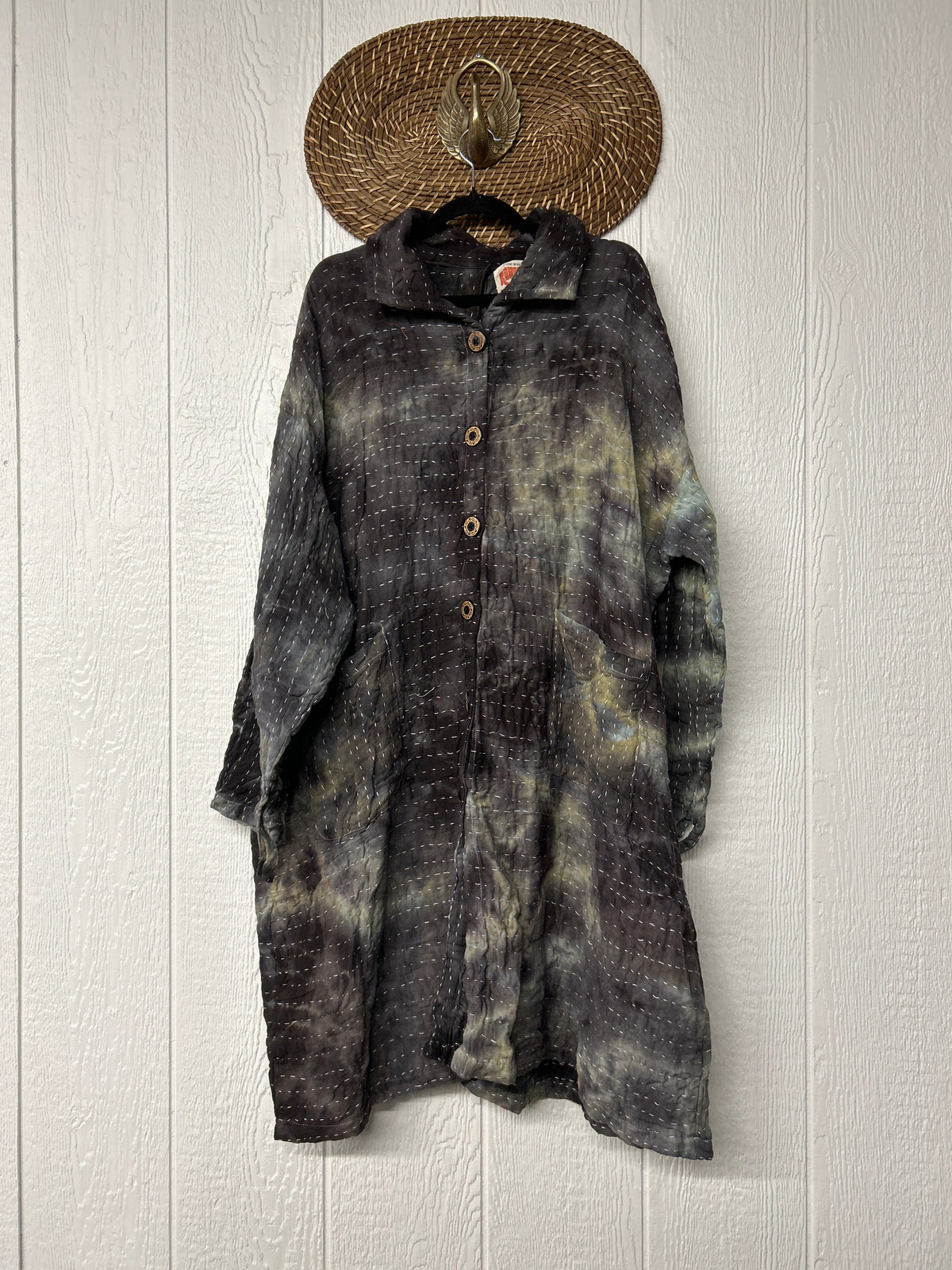 Aura Edit Koverlet Button Down Trench Coat 1026 047