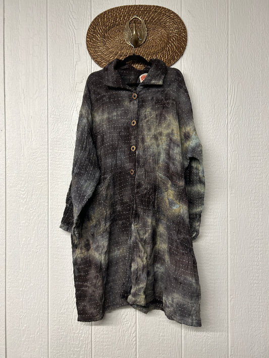 Aura Edit Koverlet Button Down Trench Coat 1026 047