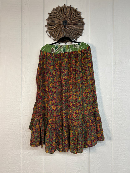 Crepe Sari Dahlia Skirt 1026 217