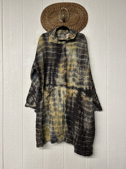 Aura Edit Koverlet Button Down Trench Coat 1026 010