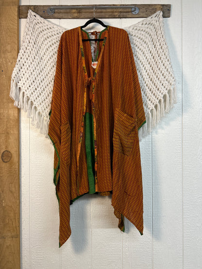 Crepe Sari Orchid Kimono 0626 158