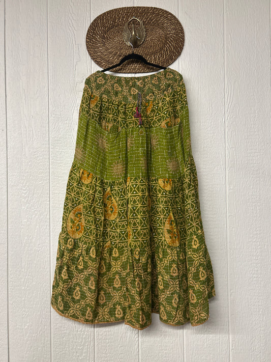 Pareo Kantha Lotus Maxi Skirt 0826 132
