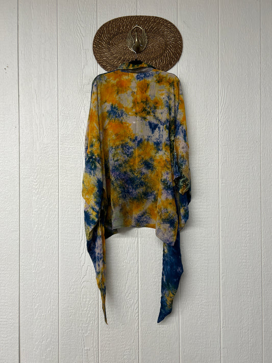 Crepe Sari Summer Nirvana Button Down 0626 009