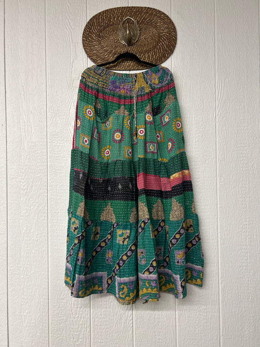 Pareo Kantha Lotus Maxi Skirt 0826 216