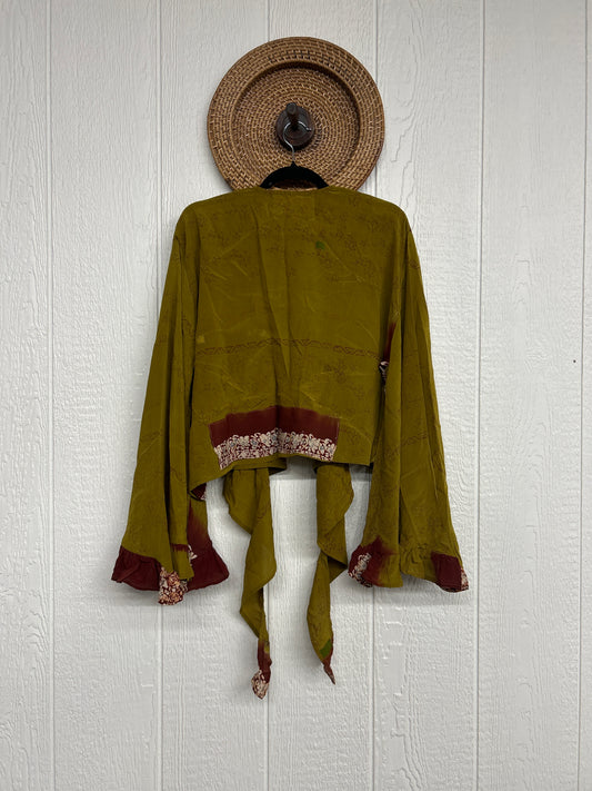 Crepe Sari Zeppelin Crop Shrug 0426 182