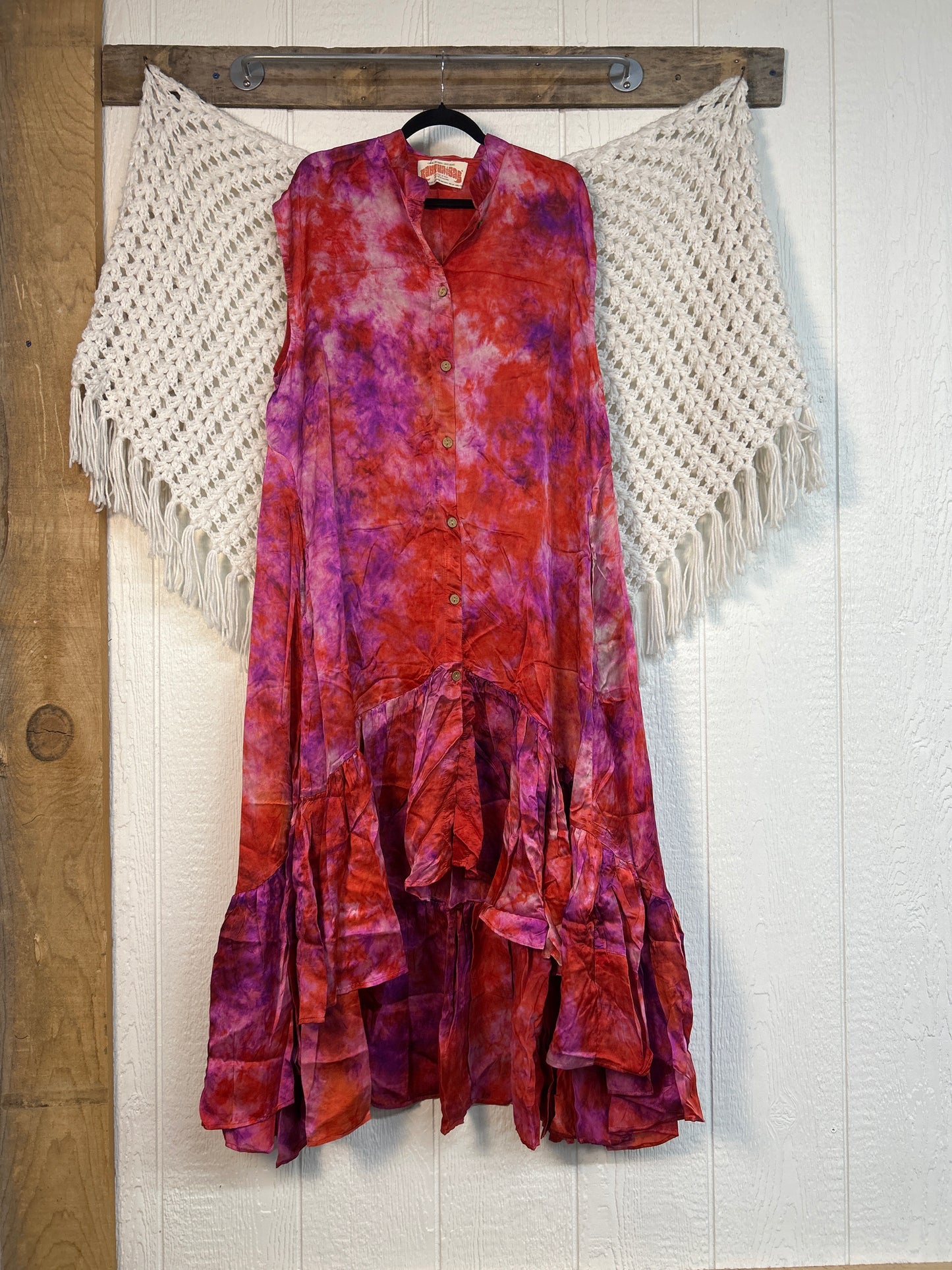 Crepe Sari Summer Dahlia Duster 0726 232