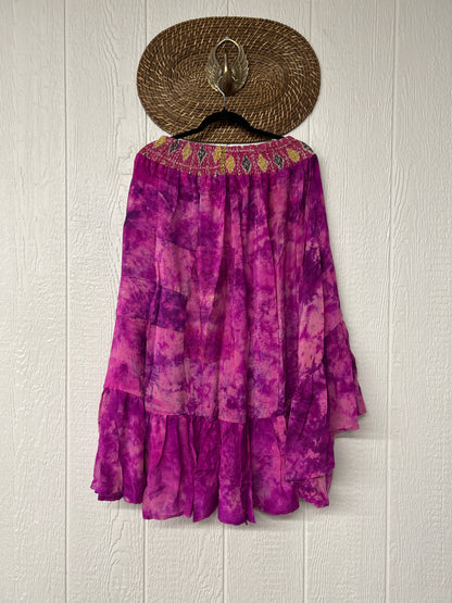 Crepe Sari Dahlia Skirt 1026 047