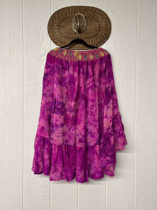 Crepe Sari Dahlia Skirt 1026 047