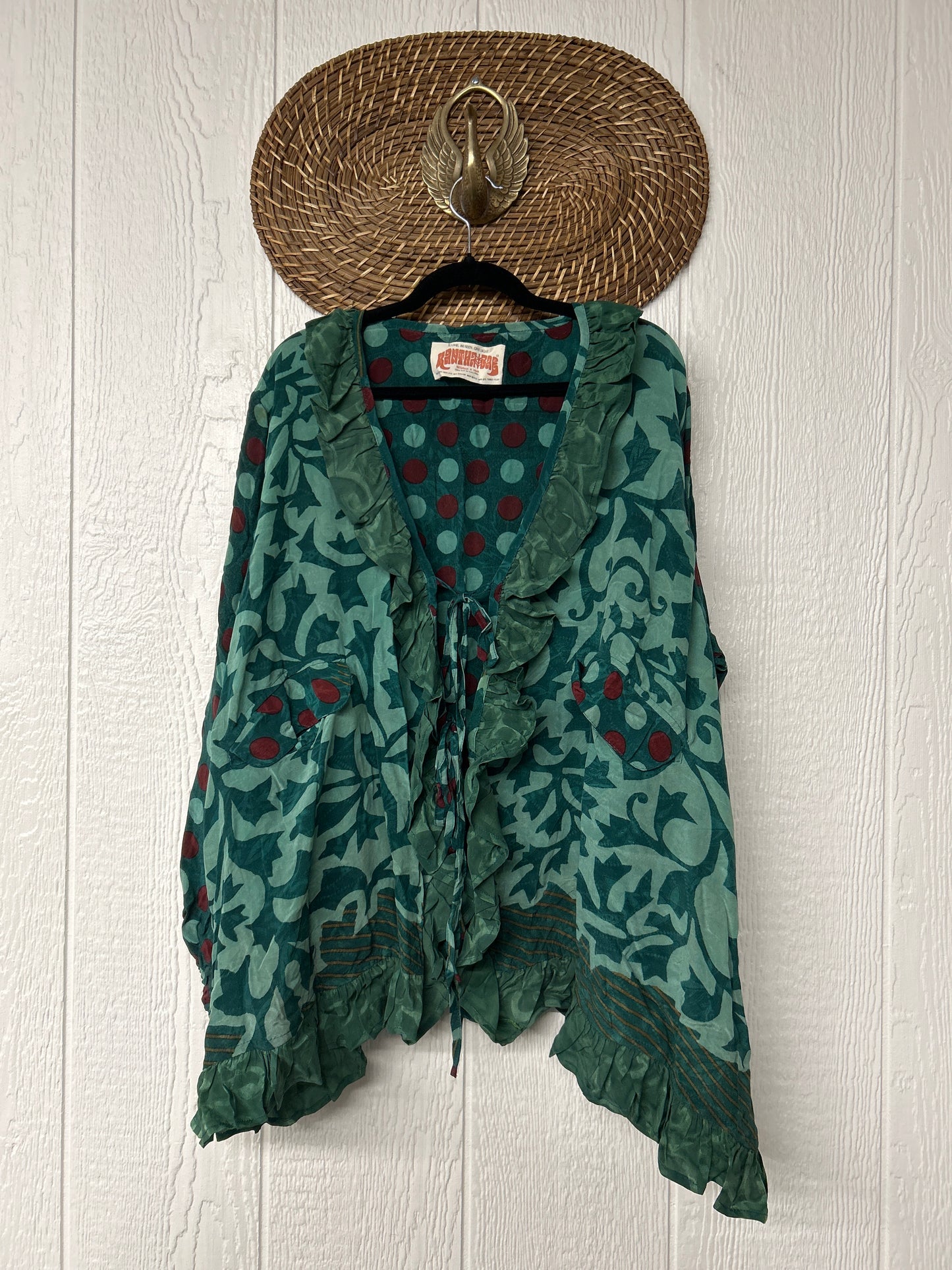 Crepe Sari Ruffle Daisy Blouse 0526 015