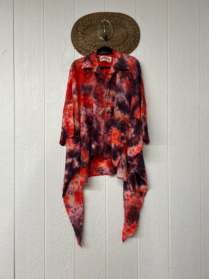 Crepe Sari Summer Nirvana Button Down 0626 165