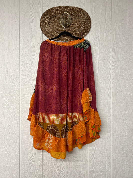 Crepe Wild Rose Skirt 1025 075