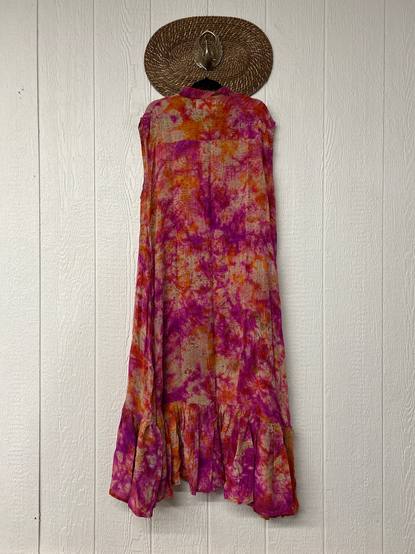 Crepe Sari Summer Dahlia Duster 0726 046