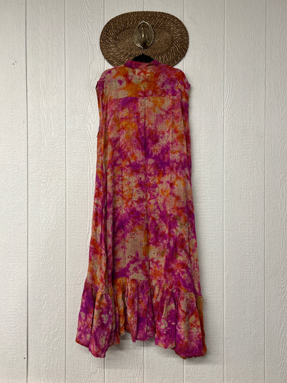 Crepe Sari Summer Dahlia Duster 0726 046