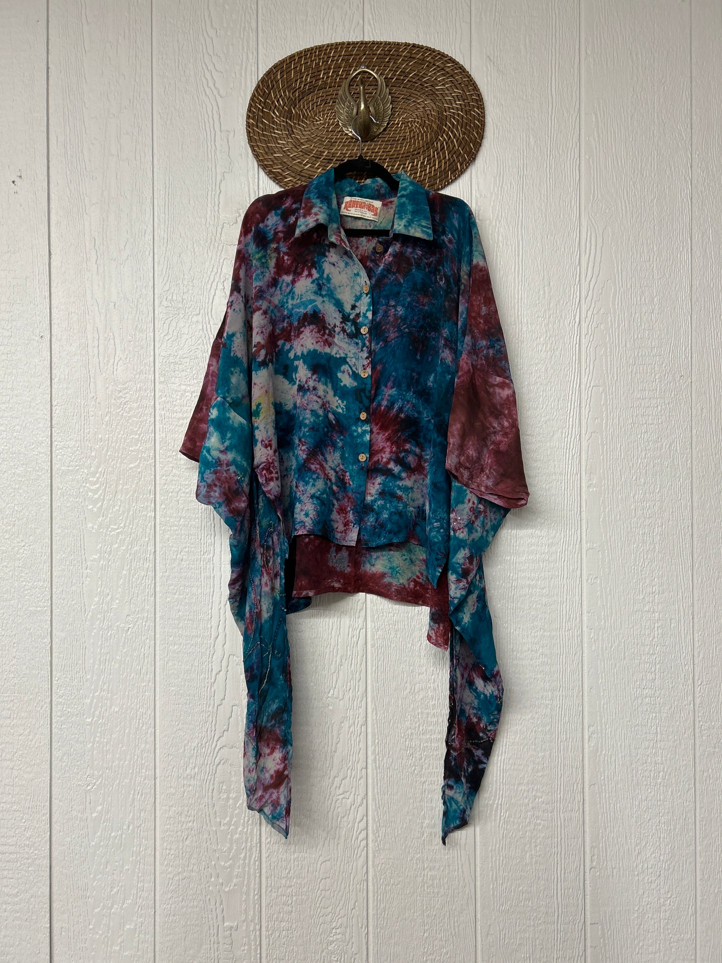 Crepe Sari Summer Nirvana Button Down 0626 148