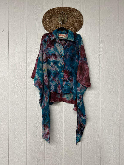 Crepe Sari Summer Nirvana Button Down 0626 148