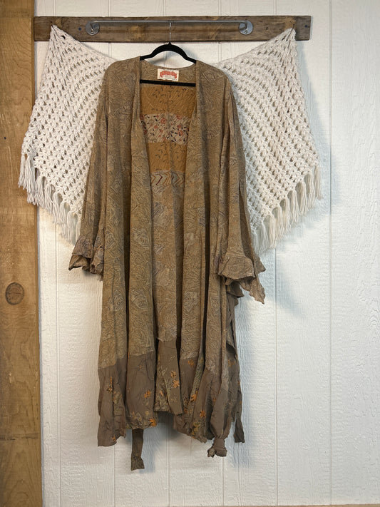 Crepe Sari Flourish Wrap Dress 0426 182