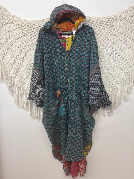 Pareo Kantha Poetic Hoodie Maxi L0926 001