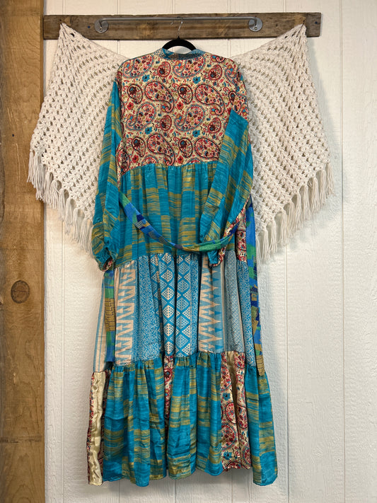 Rasgulla Sari Luminous Maxi Dress 0226 212