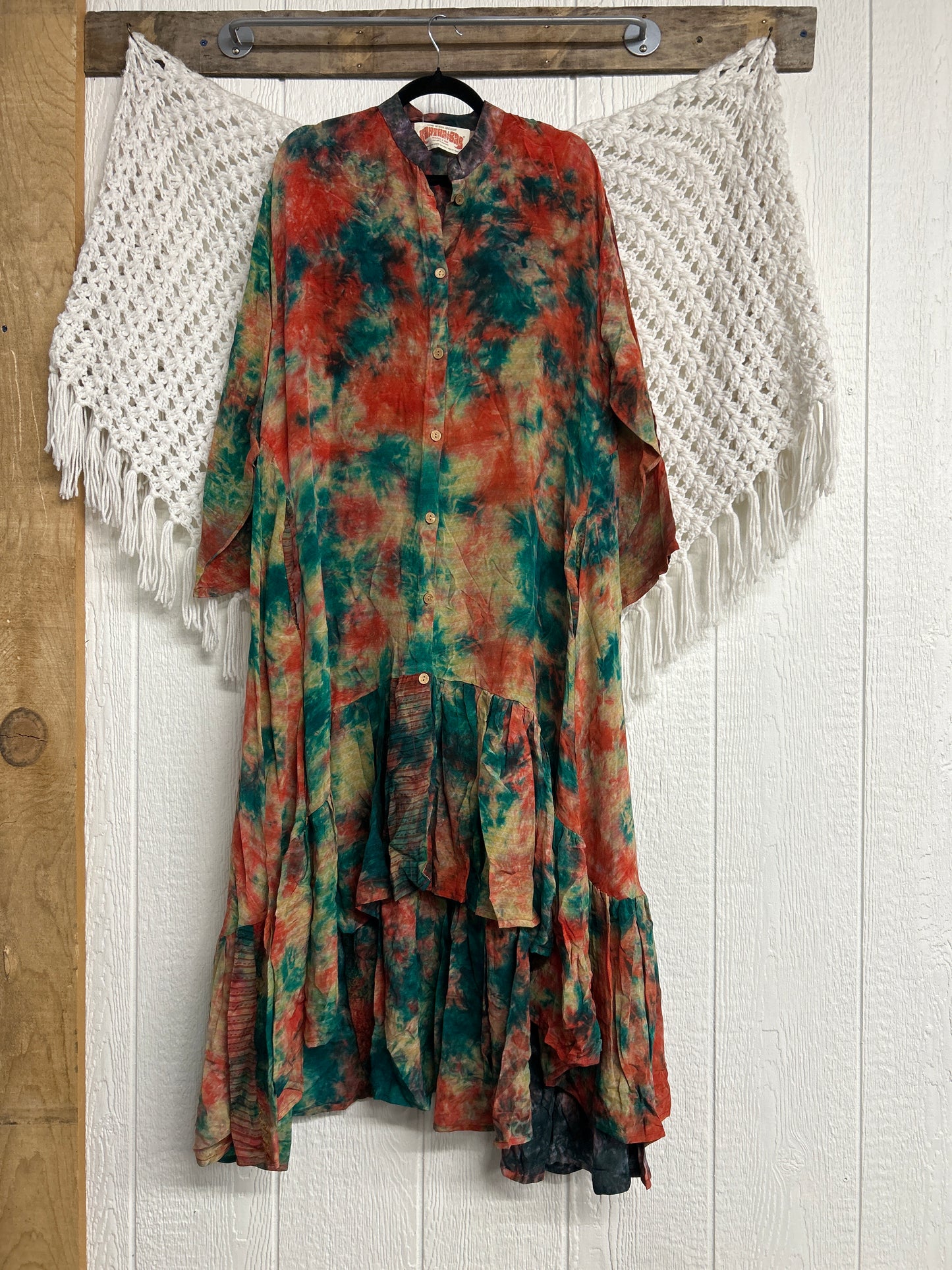Crepe Sari Dahlia Duster Dress 0326 083