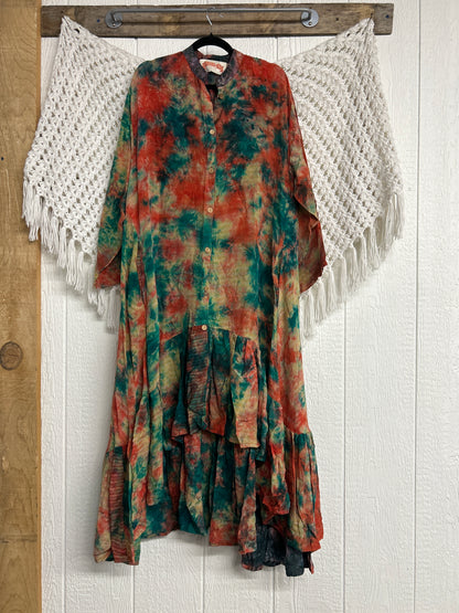 Crepe Sari Dahlia Duster Dress 0326 083