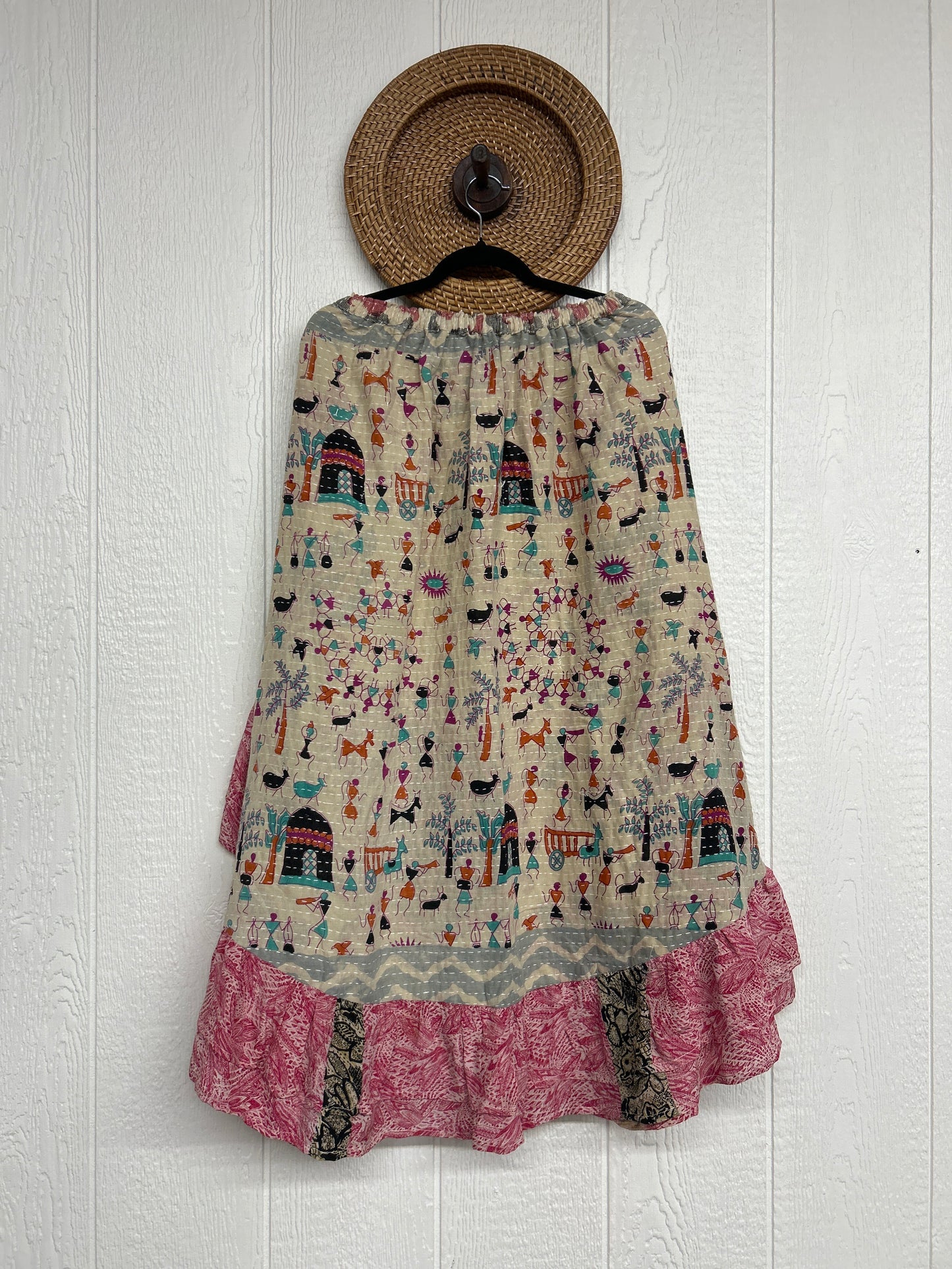 Pareo Kantha Wild Rose Skirt 0426 265