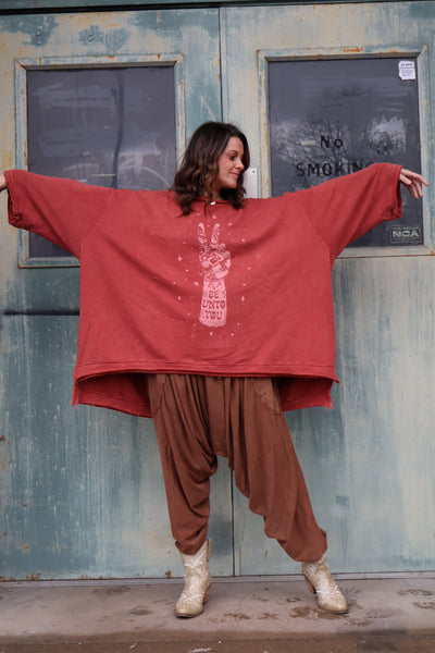 KB Dream Pullover - Peace Be Unto You (Red) - Kantha Bae
