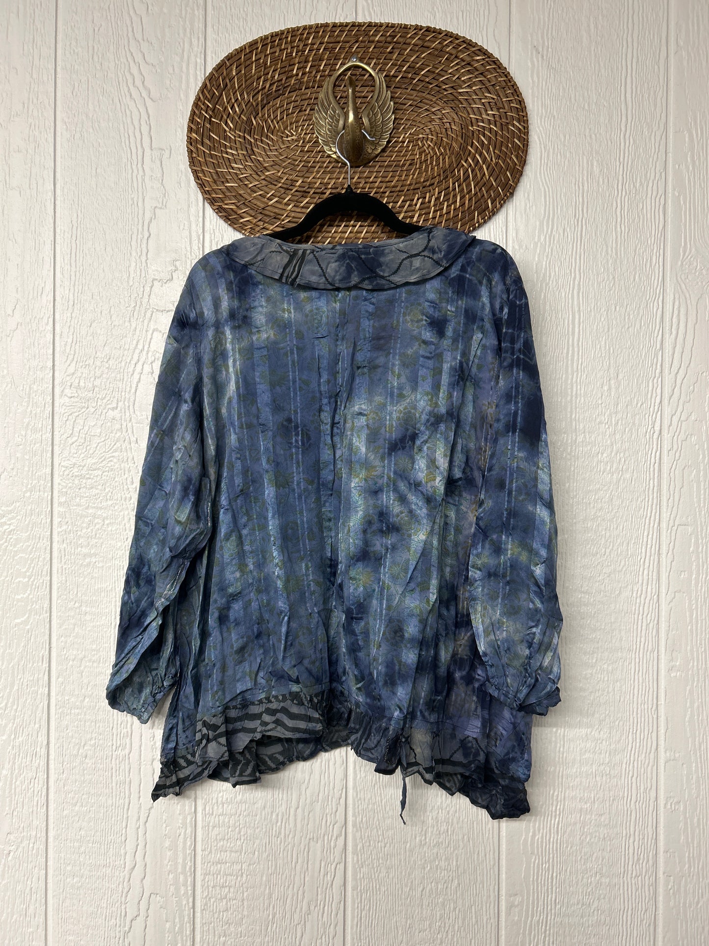 Crepe Sari Ruffle Daisy Blouse 0526 020