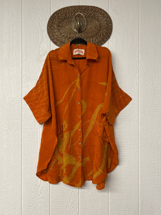 Crepe Sari Free To Be Button Down 0626 026