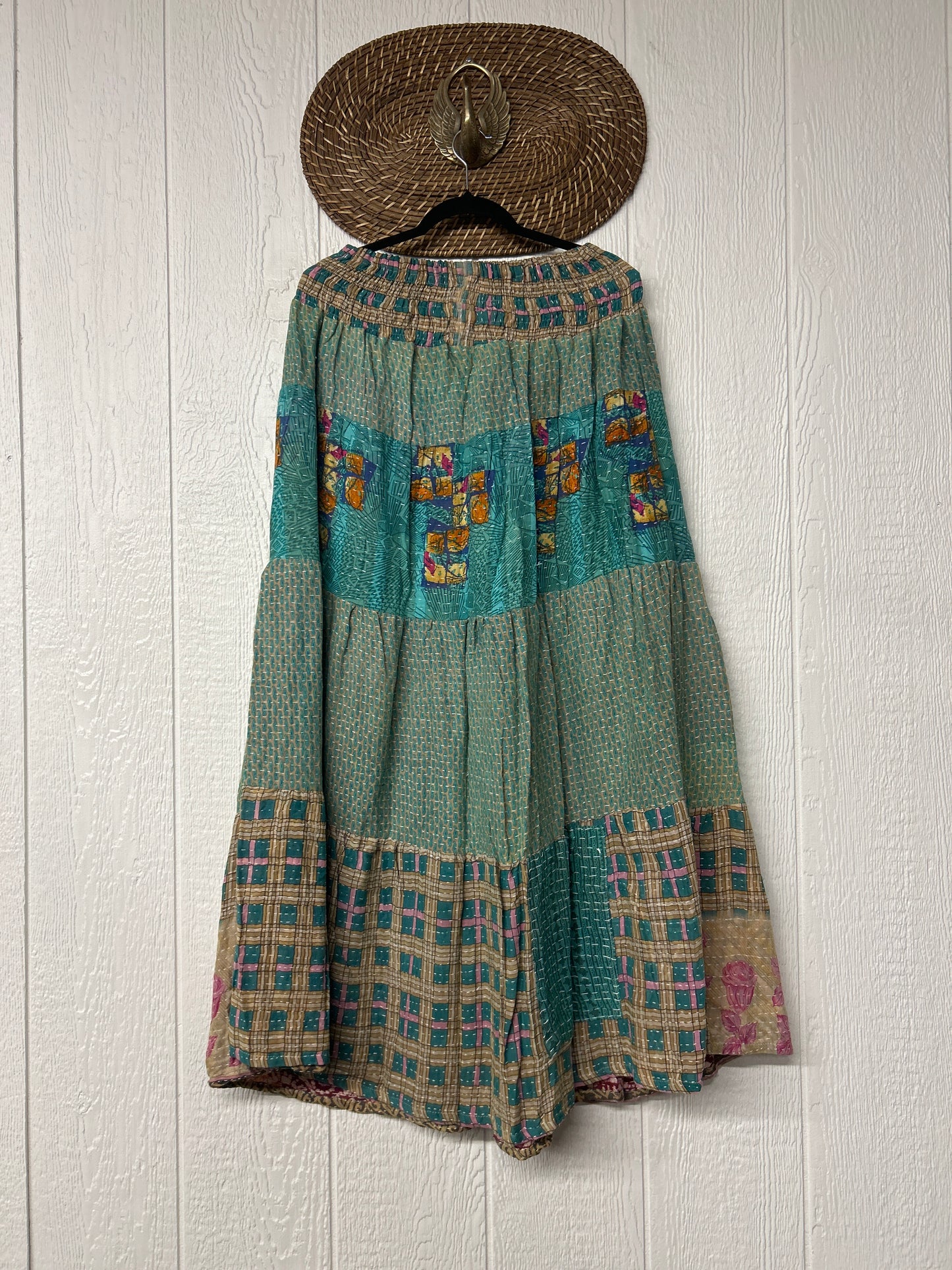 Pareo Kantha Lotus Maxi Skirt 0826 166